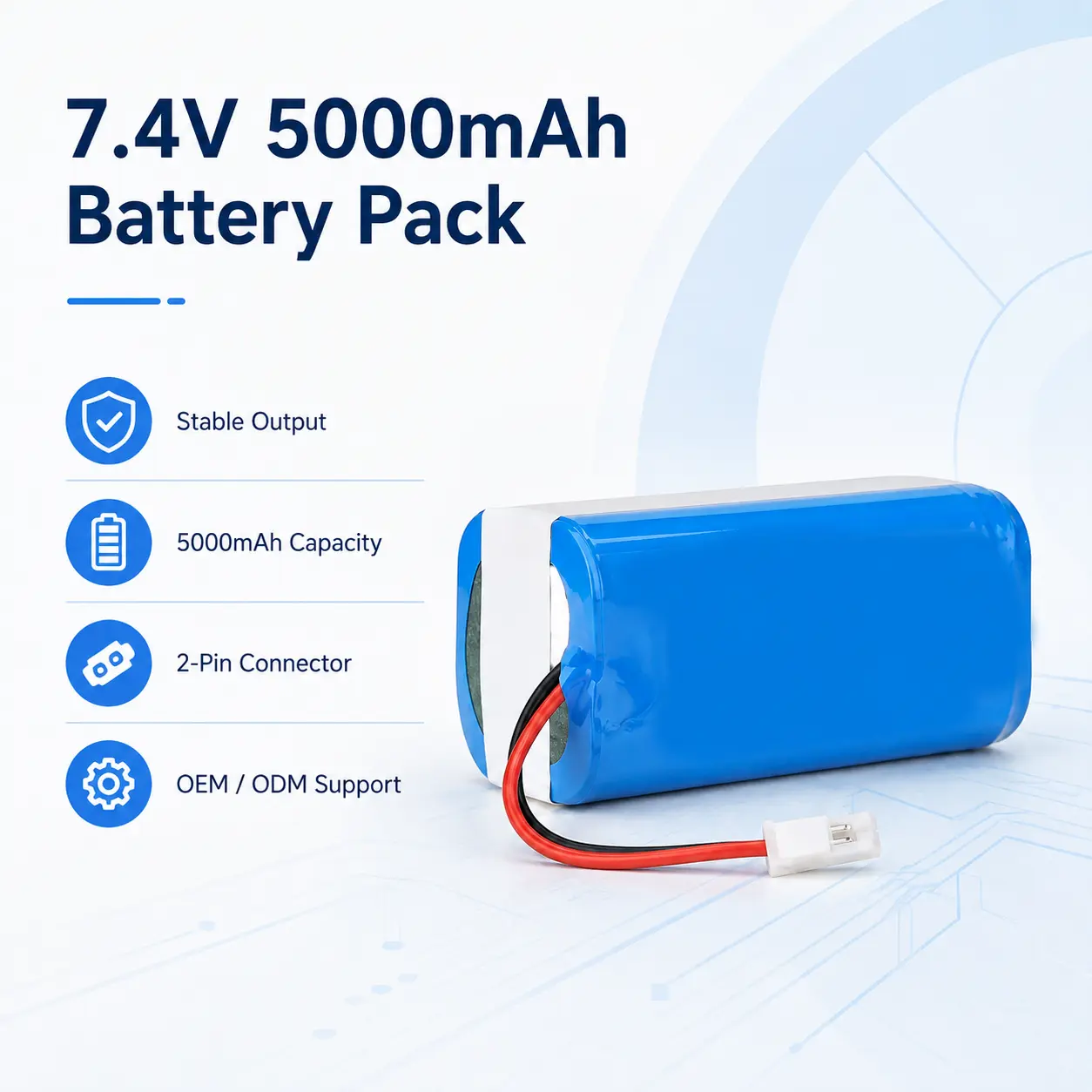 7.4v 5000mah Battery Pack
